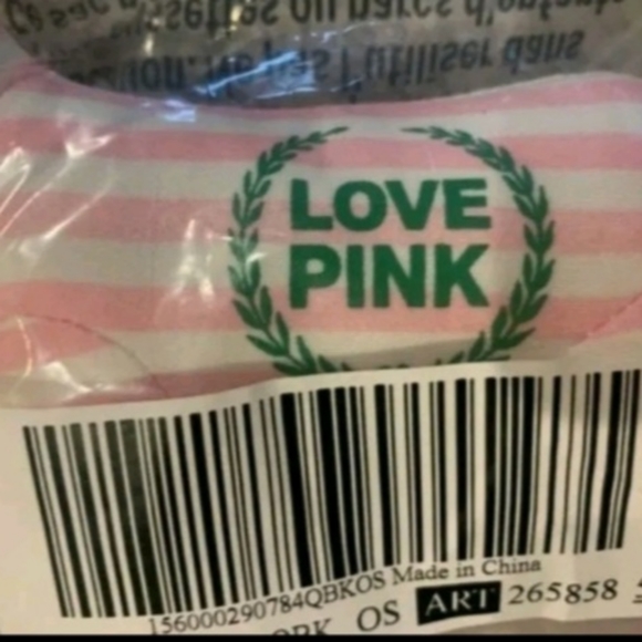 PINK VICTORIAS SECRET ORIGINALS MINI DOG 2023 8" PINK STRIPED COLLECTABLE NEW PK - Picture 4 of 6